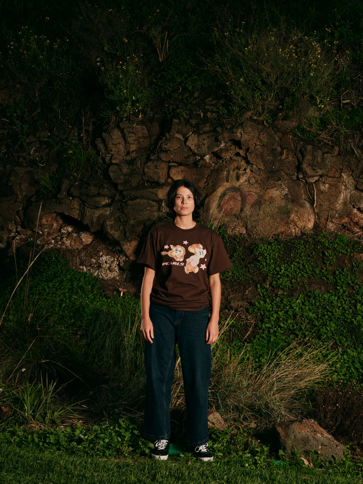 CARE BEAR TEE DARK CHOCOLATE
