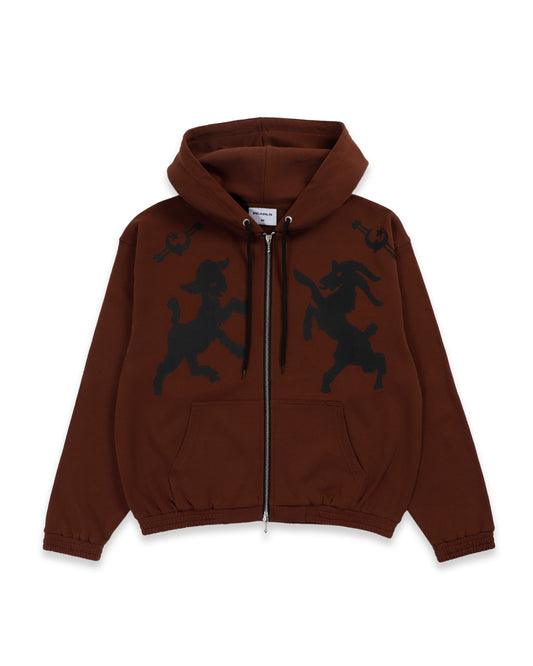 PAGAN ZIP HOOD BROWN (NEW SOFT CUT)