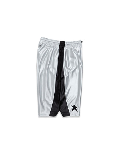 STAR BASKETBALL SHORTS SILVER