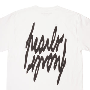 SCRIPT BACK TEE WHITE